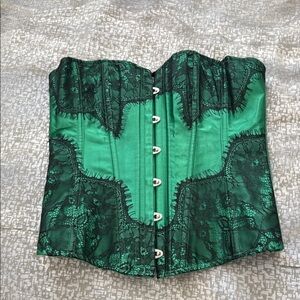 Adore Me Green Lace Corset